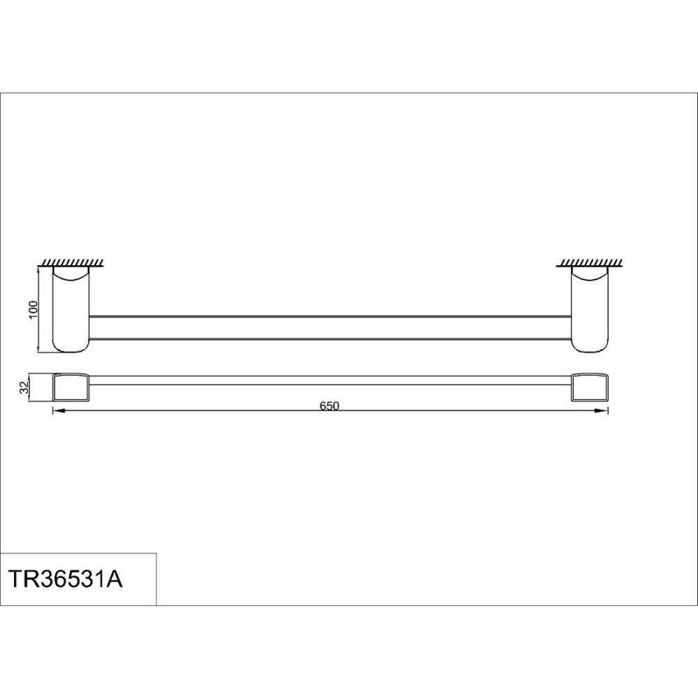 Полотенцедержатель 60 см. RUSH Thira TR36531A