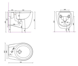 Биде подвесное Galassia Ergo (7110)