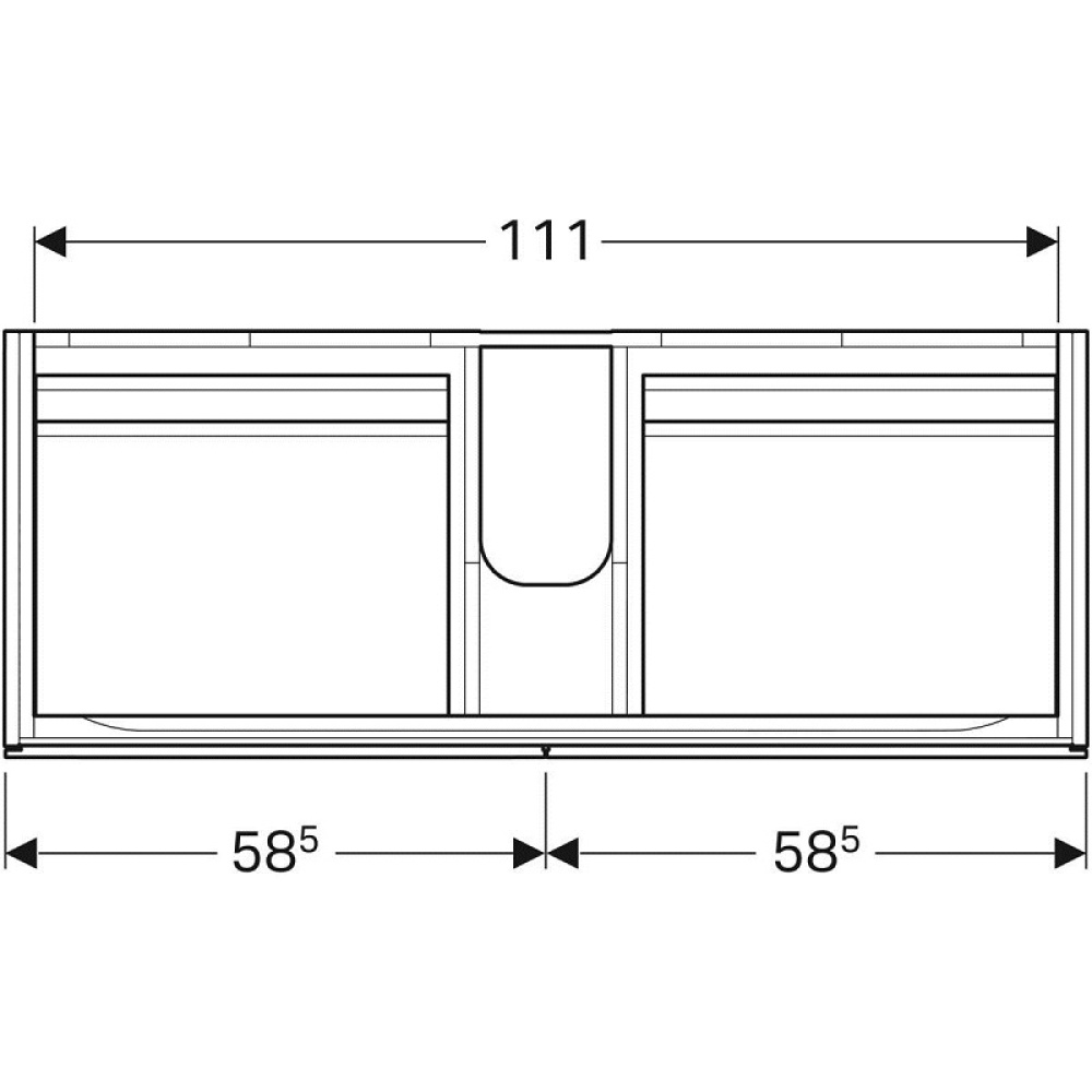 Geberit Xeno2 500.518.01.1 Тумба для раковины, с ящиками выдвижными