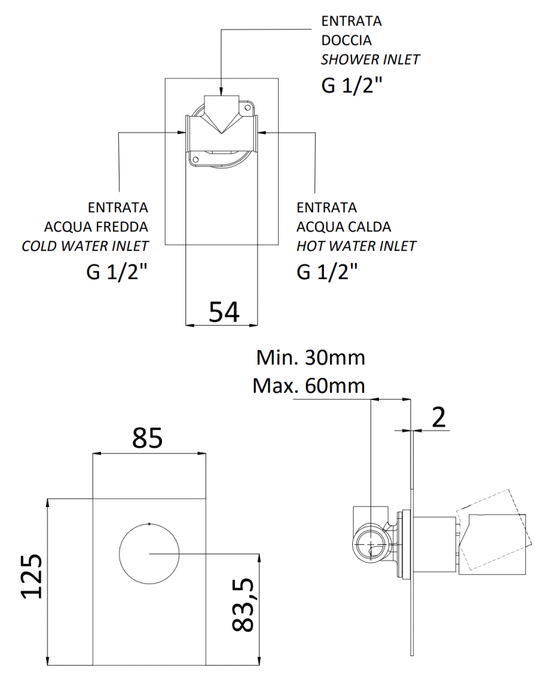 Фото Смеситель для душа Remer Edge EG530