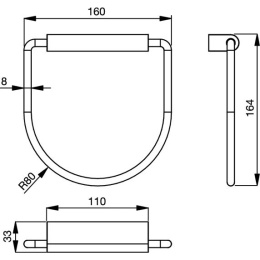 Полотенцедержатель-кольцо Ideal Standard CONNECT N1384AA