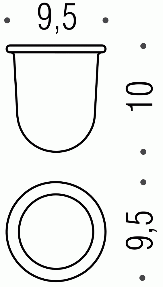 Стакан Colombo Luna B0152 запасная часть