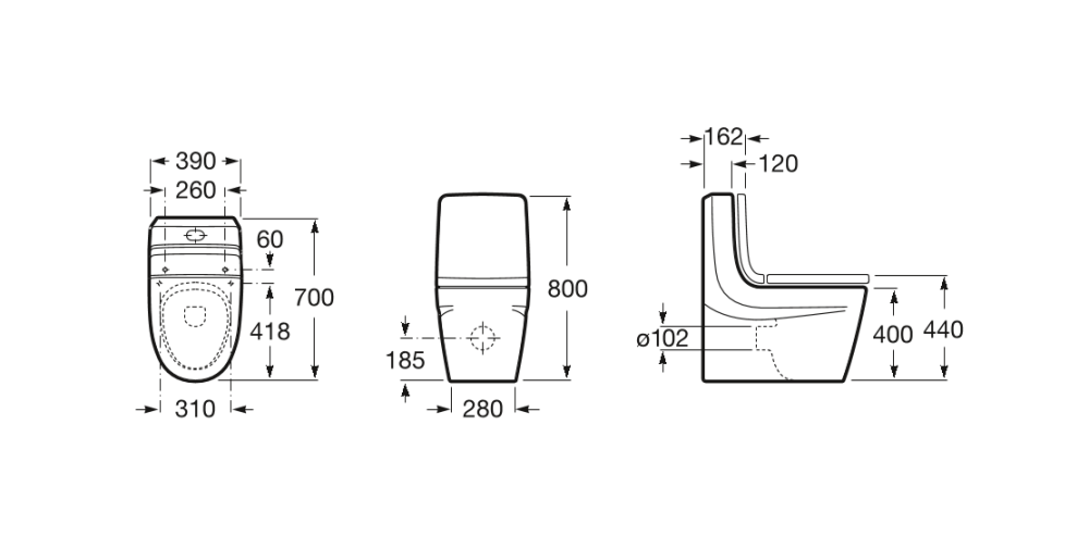 Чаша напольного унитаза Roca Khroma (342657000) белый