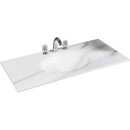Armadi Art 850-100 Столешница Solid Glass белая моноблок 101*52см