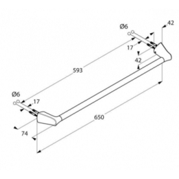 Фото Держатель полотенца Kludi Ambienta (5398005) хром