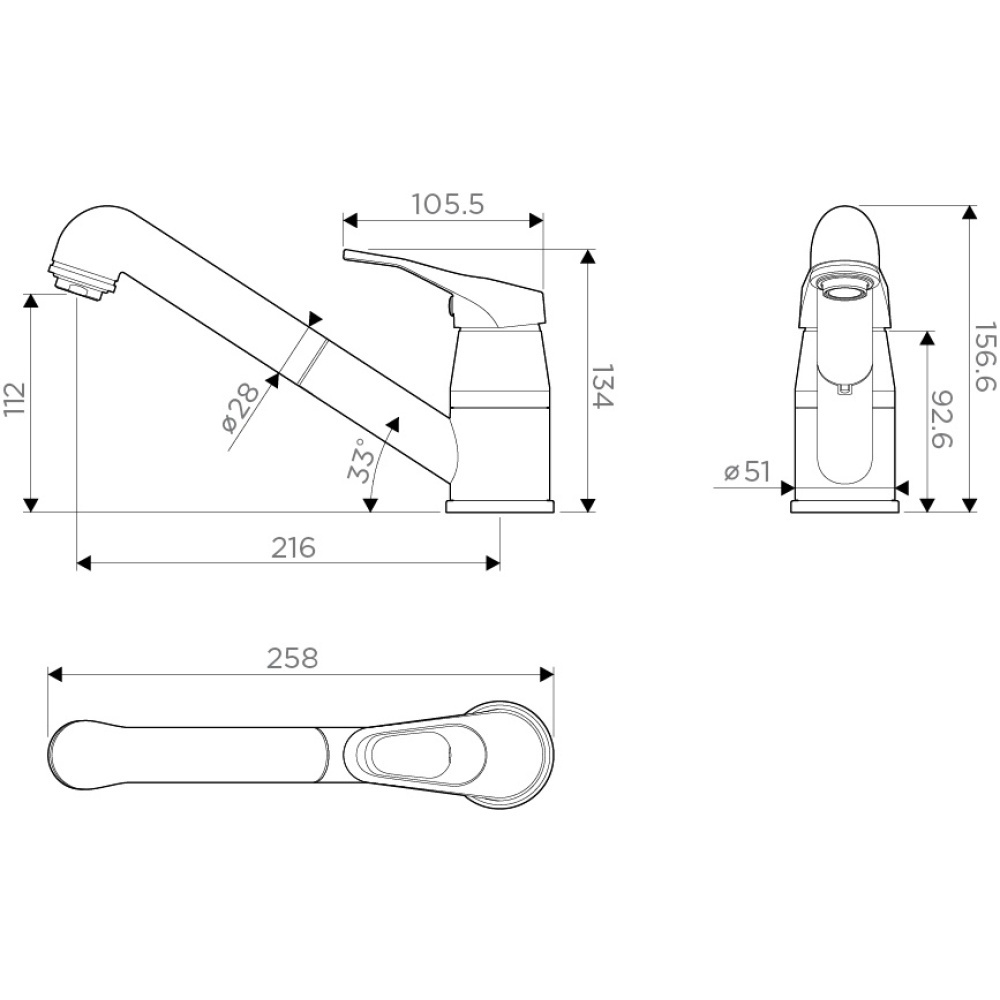 Смеситель для кухни Omoikiri Tateyama-S-MA (4994175) марципан