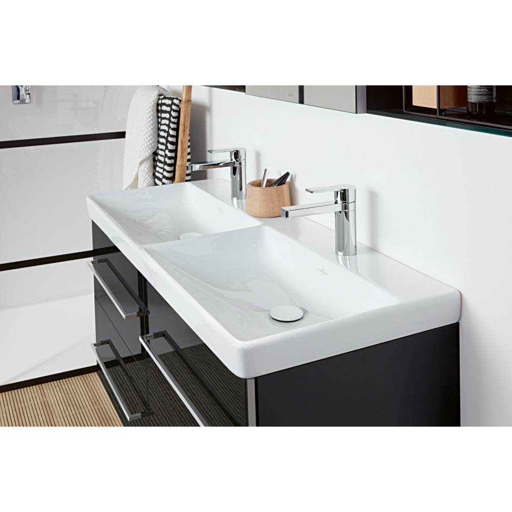 Villeroy Boch Avento A89300B3 Тумба под раковину 1180х515 мм (чёрное стекло)