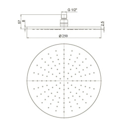 Фото Верхний душ Paini 50CR759/25EBI хром
