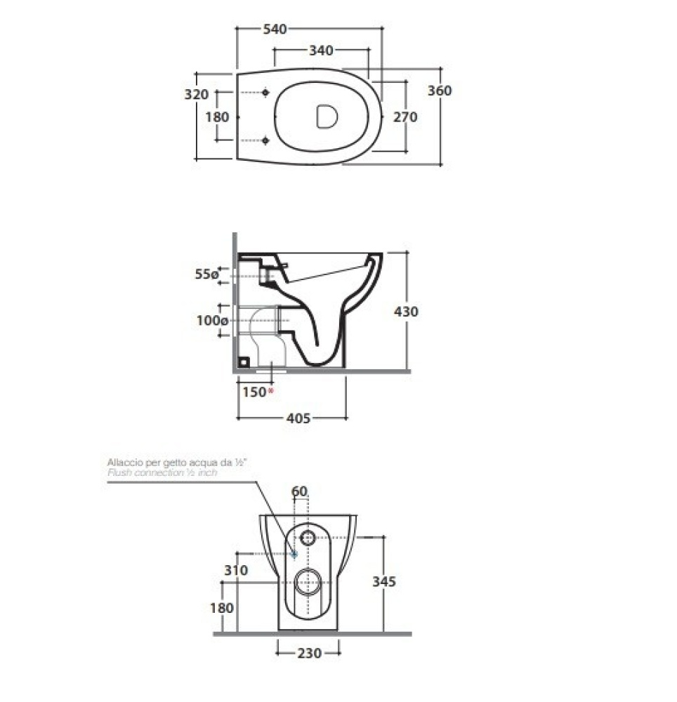 Унитаз-биде Globo 4ALL (MDB01.BI) белый