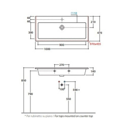 Раковина подвесная Globo Forty3 (FO100.BI) белый