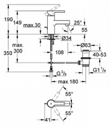 Фото Смеситель Grohe Lineare 32115 000 для раковины