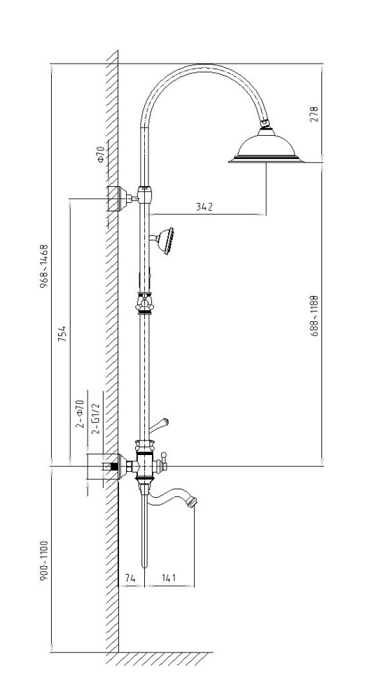 Фото Душевая система Timo Adelia (SX-6010/04) черный