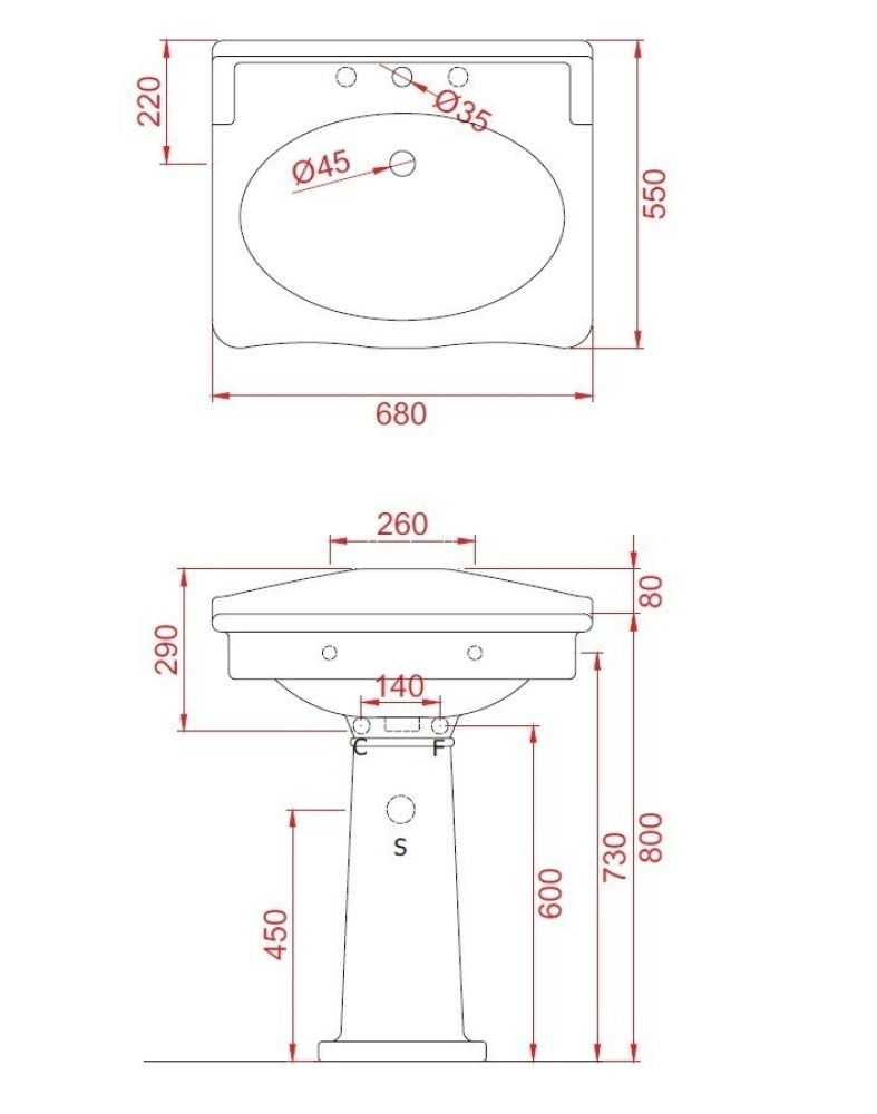 Фото Колонна для раковины ArtCeram Hermitage (HEC002 03 00) черный