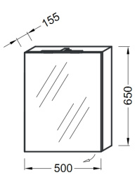 Фото Зеркальный шкаф Jacob Delafon Formilia 50 см, EB618G-N17, орех