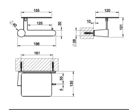 Фото Держатель туалетной бумаги Gessi Cono (45449#031) хром