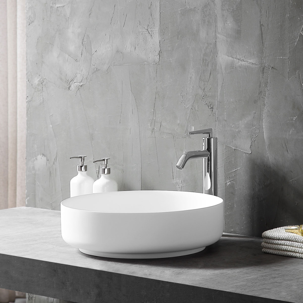 Фото Накладная раковина 45 см Vincea (VBS-6S16MW) белый матовый