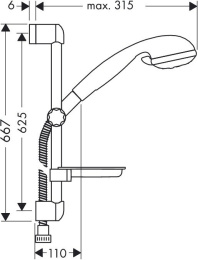 Душевой гарнитур Hansgrohe Croma (27755000)