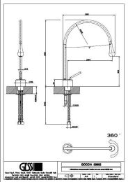 Смеситель для раковины Gessi Goccia (33602#031) хром