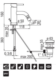 Смесители для биде NOBILI Live LV00119/1CR Смеситель для биде (хром)