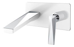 Фото Смеситель для умывальника Boheme Venturo (375-W) хром, белый