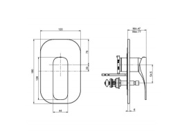 Смеситель для ванны F3729X2NS FIMA Carlo Frattini QUAD