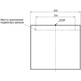 Зеркало Aquanet Nova Lite 90 белый LED