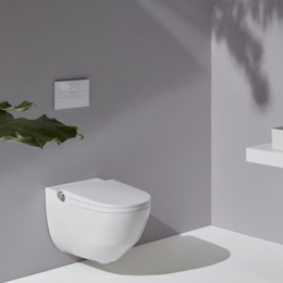 Подвесной унитаз-биде Laufen Cleanet Riva 8.2069.1.400.000.1 безободковый