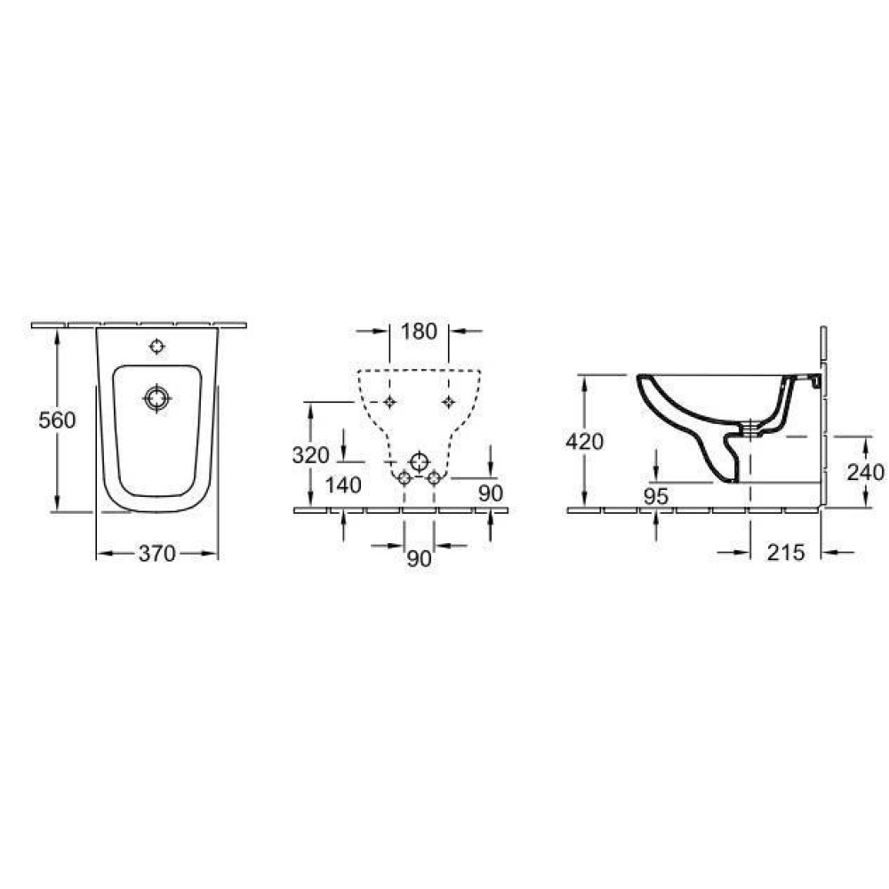 Биде подвесное 54070001 Villeroy&Boch Joyce