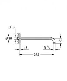 Grohe Rainshower 28982000 Душевой кронштейн, настенный