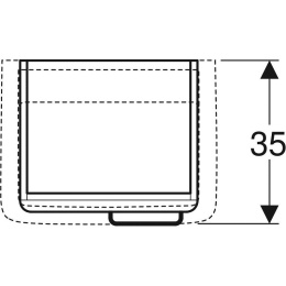 Тумба под раковину Geberit Renova Plan 879350000, 41 см, цвет белый глянцевый
