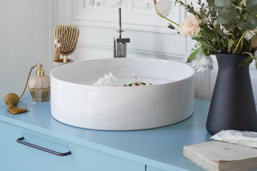 Фото Столешница без выреза под раковину Jacob Delafon Odeon Rive Gauche 90 см, EB2593-G91, цвет аквамарин