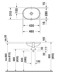 Фото Раковина Duravit  0336430000, белый