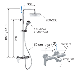Фото Душевая система Remer Dream D34AUFD20 с изливом