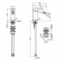 FIMA Carlo Frattini BRICK F3512CR Смеситель для биде
