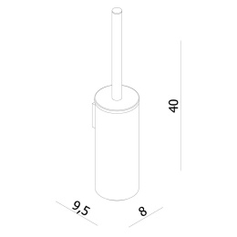 Ершик подвесной OMNIRES UN10620/OBL  (черный)