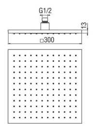 NOBILI AD139/109CR Верхний душ (хром)