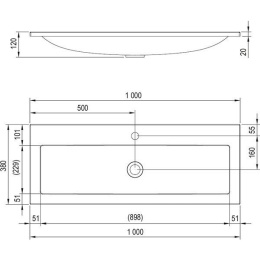Мебельная раковина Ravak  (XJJ01110000), белый