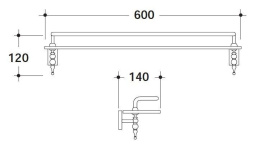 Полочка стеклянная Globo Paestum (PAMC47) хром
