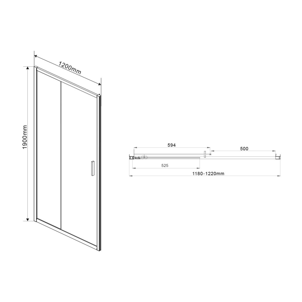 Душевая дверь Vincea Garda (VDS-1G120CL) хром