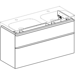 Geberit Smyle Square 500.356.00.1 Тумба для раковины, с ящиками выдвижными