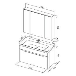 Мебель для ванной Aquanet София 105 белый