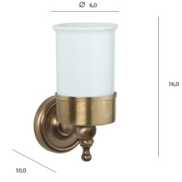 Фото Стакан для щеток Tiffany World Bristol TWBR109oro, золото