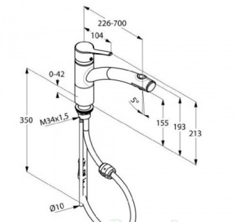 Фото Смеситель для кухни Kludi Trendo (335819675) серый