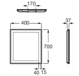 Зеркало с подсветкой Roca Iridia (812339000)