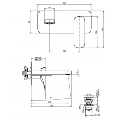 Смеситель для раковины F3741X5NS FIMA Carlo Frattini QUAD