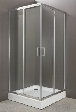 Душевой уголок BelBagno Uno-195, UNO-195-A-2-100-C-Cr, 100 х 100 х 195 см, профиль хром