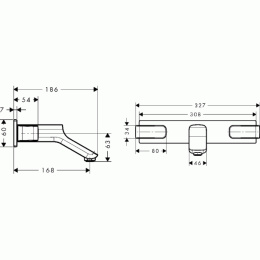 Hansgrohe Axor Urquiola 11042000 Смеситель для раковины