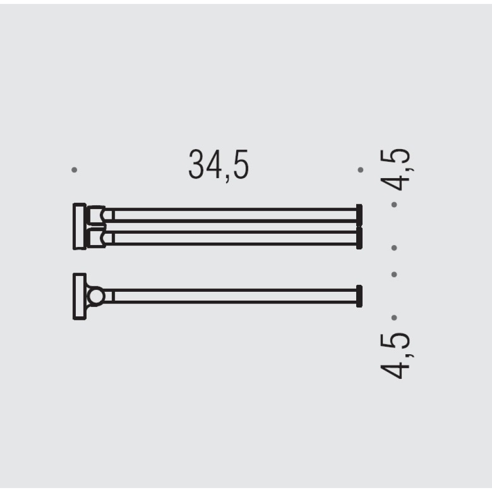 Colombo Design PLUS W4913.VL - Держатель для полотенца 34 см, двойной (Vintage)