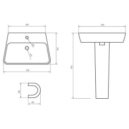 Раковина 61 см BelBagnoRomina (BB121L) округлая