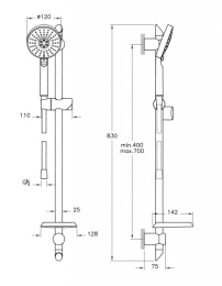 Фото Душевой гарнитур Vitra Master Slot (A45691EXP) хром